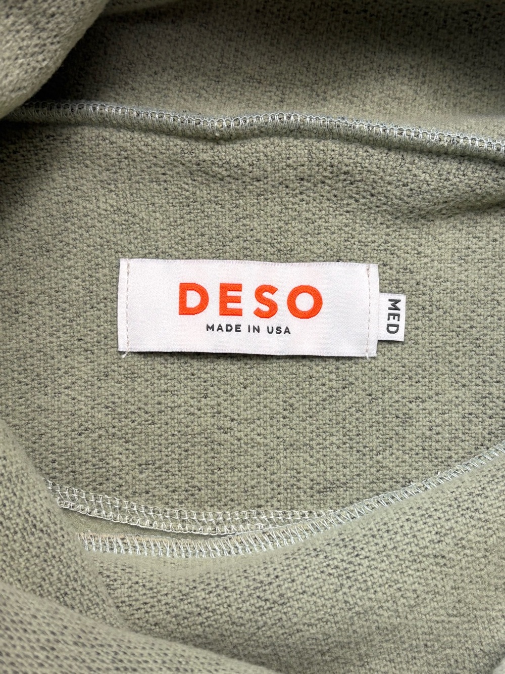 DESO Supply Co Velma Fleece Cowl Neck Dress Sage Green M - Picture 12 of 13